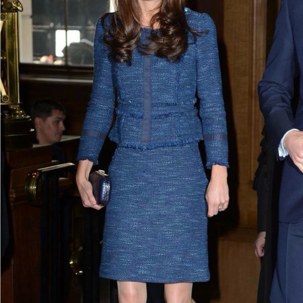 Rebecca Taylor Sparkle Tweed Skirt as seen on Kate Middleton